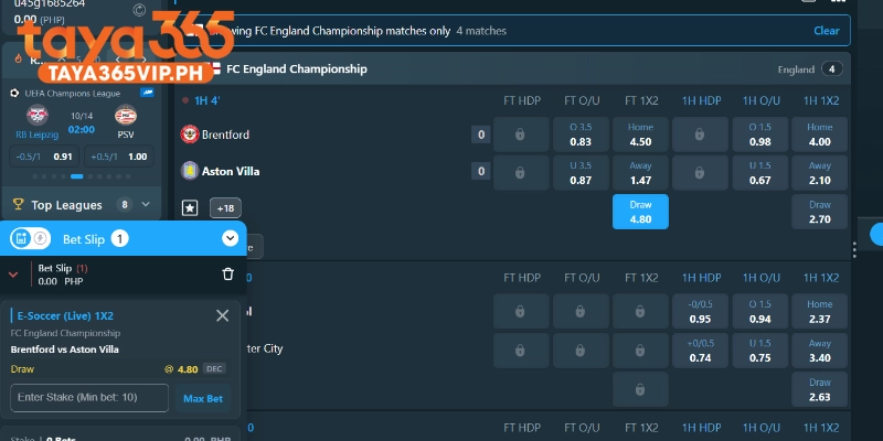 Common football bet types at Taya365 beyond Asian handicap