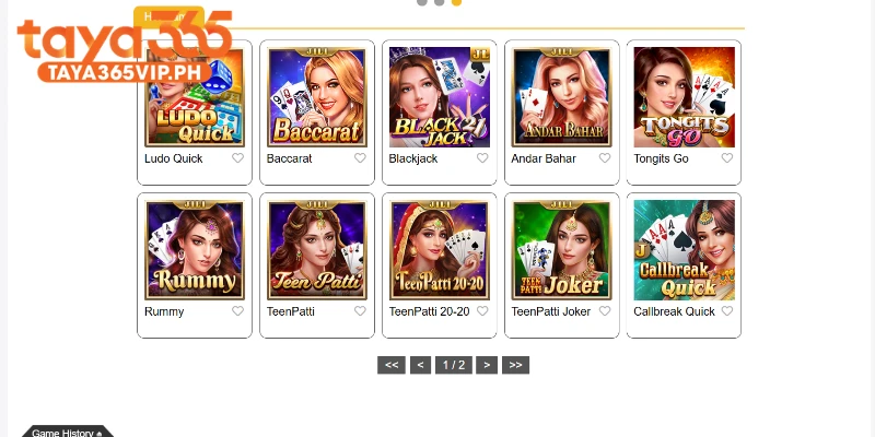 JILI card games tiles inside the Taya365 section