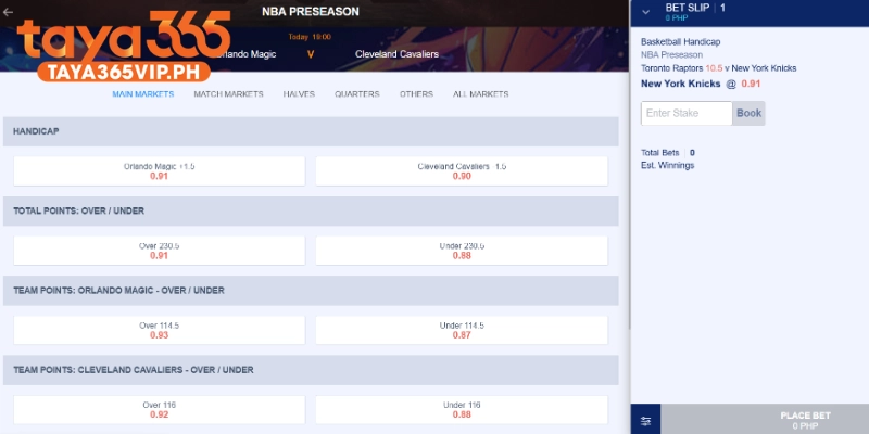 Key differences between PBA and NBA betting markets at Taya365