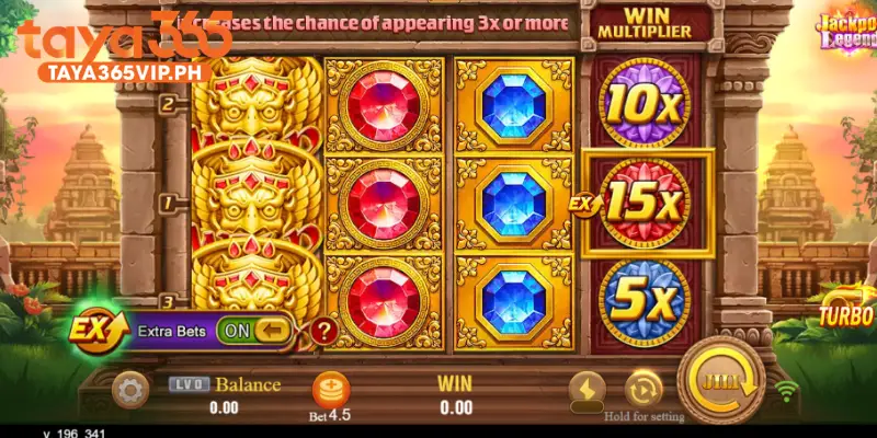 Setting Auto Spin to 10 to 20 spins in Fortune Gems