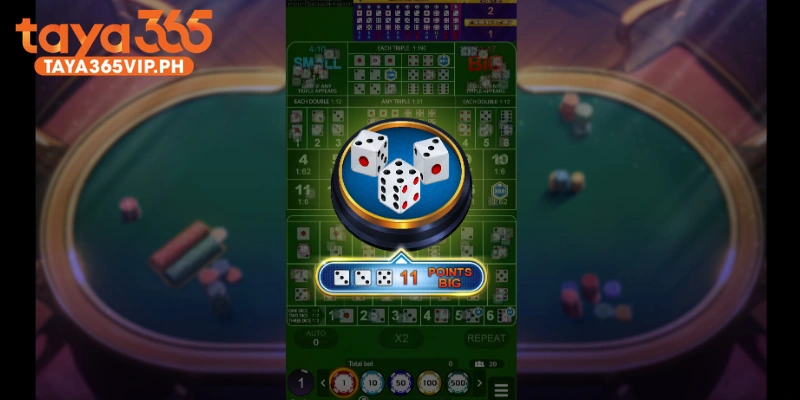 Super Sic Bo 888 dice table with random multipliers