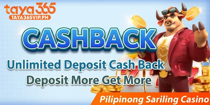 Unlock Taya365 Cashback - 1% Unlimited rebate with an easy 1x rollover
